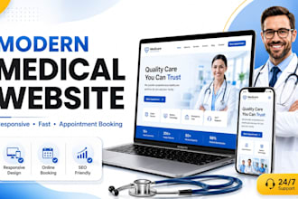 design a modern medical, healthcare, clinic, and doctor website
