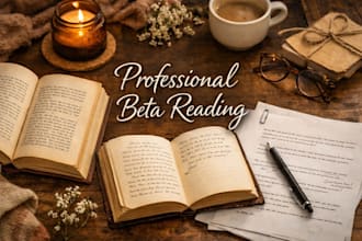 professional beta reading with detailed manuscript feedback