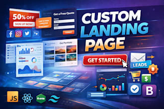 build professional custom landing page website