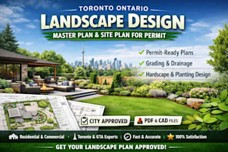 do toronto ontario landscape design master plan site for permit