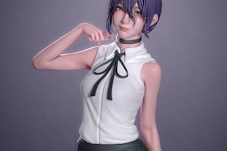 2d illustration into 3d nsfw anime model,realistic vtuber character,2d animation