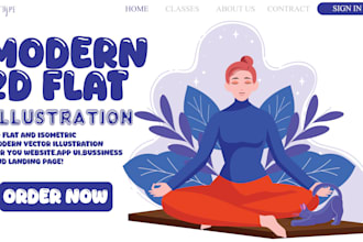 design 2d flat modern vector illustration for your website app or business