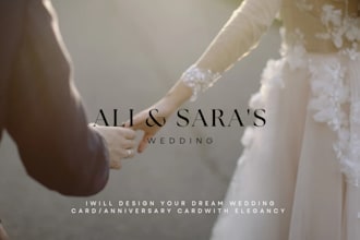 design elegant wedding cards with custom monogram logo