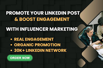 promote linkedin post to increase engagement with influencer marketing, shoutout