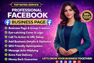 create and optimize professional facebook business page with cover design