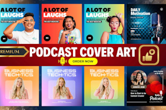 design eye catching podcast cover art spotify, apple, google and youtube cover