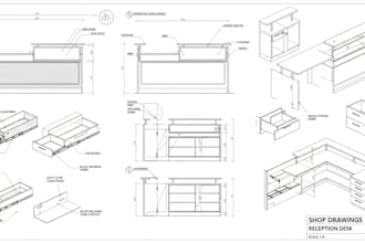 draft millwork technical shop drawings