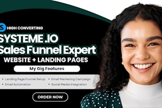 build systeme io sales funnel, systeme io website, systeme io landing page