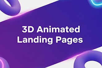 create a 3d animated landing page with advanced animations
