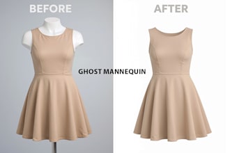 do ghost mannequin image editing with neck joint 3d effect