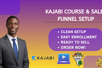 set up your kajabi course and automated sales funnel