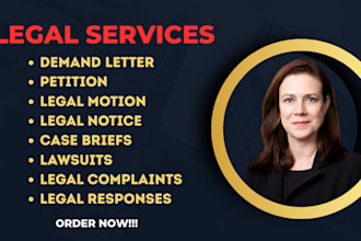 prepare legal document, lawsuits complaint, motions