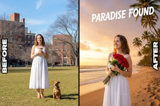 add remove object person text background from photo, sky change ,face swape