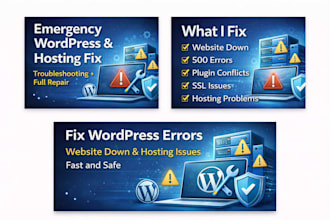 fix wordpress errors website down and hosting server issues