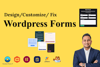 create or fix wordpress contact form 7 wpform gravity form forminator or jotform