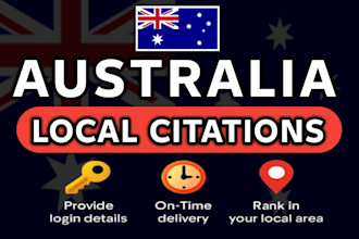 build australia local citations for local SEO and gmb ranking