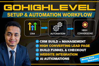 be gohighlevel expert to setup go high level website and ghl landing page design