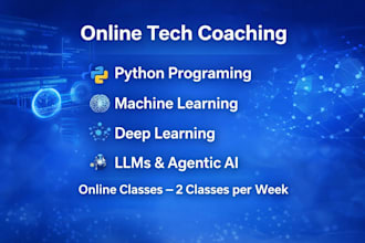 teach python, machine learning, deep learning, llms and agentic ai