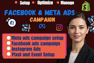 setup facebook ads campaign, meta ads campaign manager, shopify fb instagram ads