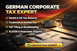 do german income tax, corporate tax and bookkeeping for gmbh and ug