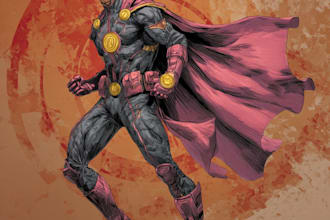 superhero character for comics