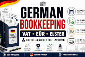 do german freelancer bookkeeping vat eÜr preparation elster filing, accounting