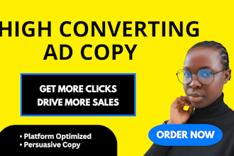 write conversion focused ad copy for facebook, instagram, google and linkedin