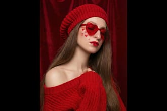 create romantic valentines day photo of you