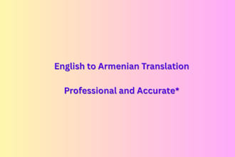 translate english to armenian professionally