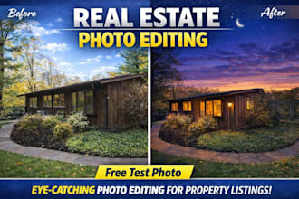 create realistic virtual twilight and day to dusk for real estate photos