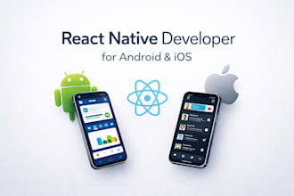 be your expert react mobile application developer for ios and android