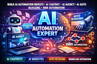 build ai automation website ai chatbot ai agency ai auto blogging n8n automation
