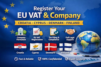 register your eu vat and company in croatia, cyprus, denmark and finland