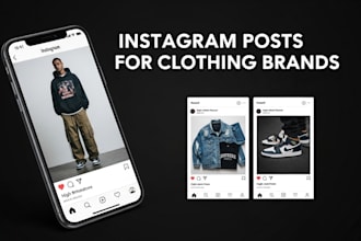 create modern instagram posts for clothing brands