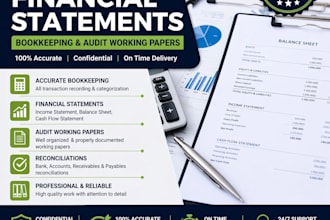 prepare accurate financial statements bookkeeping and audit working papers