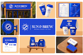 design cafe bakery coffee shop logo and branding