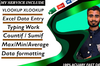 excel data entry vlookup xlookup and data cleaning