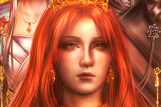 professional semi realistic art without ai