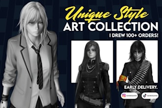 draw a professional semi realistic art for your project