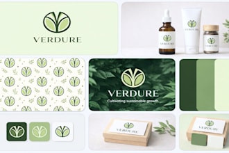 design business logo and branding kit with brand identity