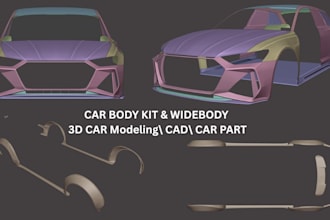 3d car model body kit custom car parts rc widebody kit automotive cad 3d print