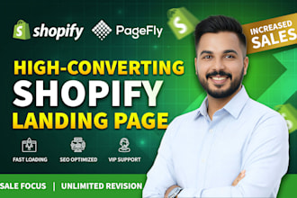 design a high conversion shopify landing page in pagefly