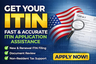 help you apply for itin number and prepare irs w7 application