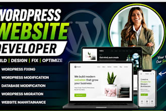 design wordpress website maintenance, fixing, migration, database modification
