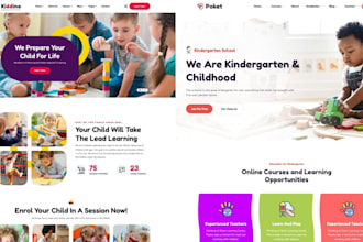 build kindergarten website daycare childcare babycare website with wordpress
