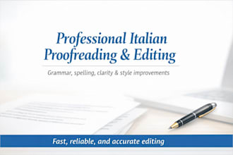 proofread and edit italian texts for grammar and clarity