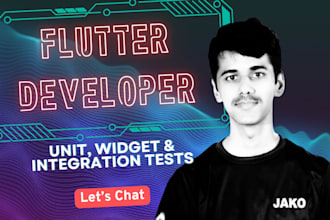 write unit, widget, and integration tests for flutter apps