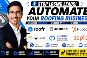 automate roofing CRM with roofr jobber hubspot ai chatbot gohighlevel and zapier