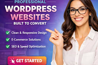 design clean and responsive wordpress website
