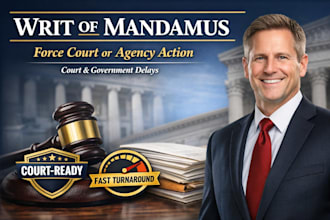 draft a powerful writ of mandamus for court or government delay